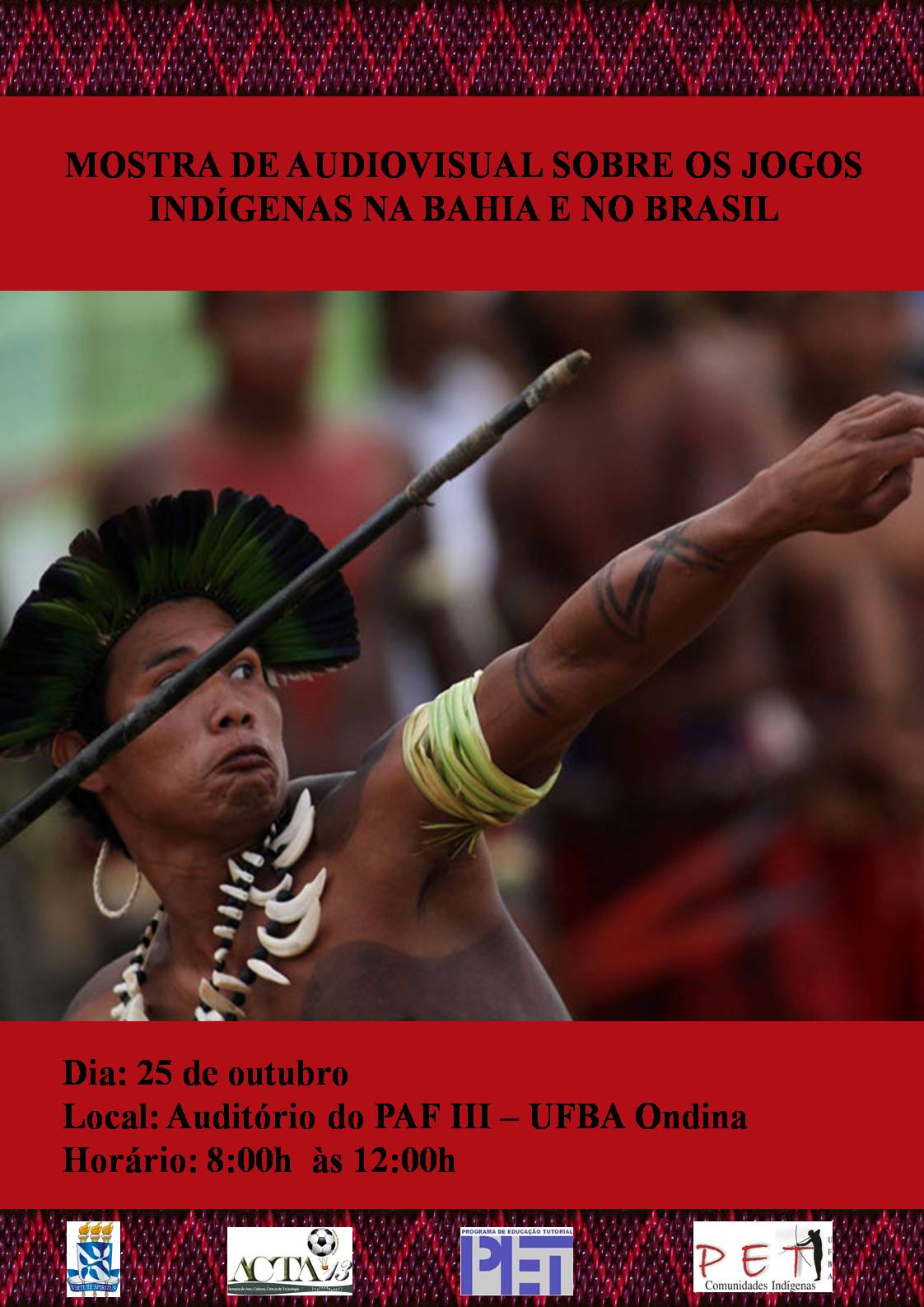 Mostra Audiovisual sobre os Jogos Indígenas na Bahia