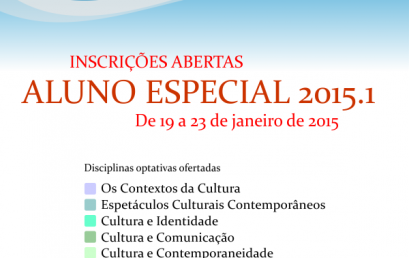 Pós-Cultura – Edital de Seleção Aluno Especial 2015.1