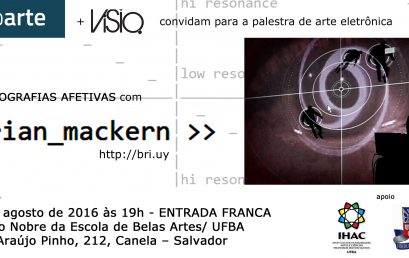 Ecoarte e Atelier Coletivo VISIO. convidam para a palestra de arte eletrônica com Brian Mackern (Uruguai).