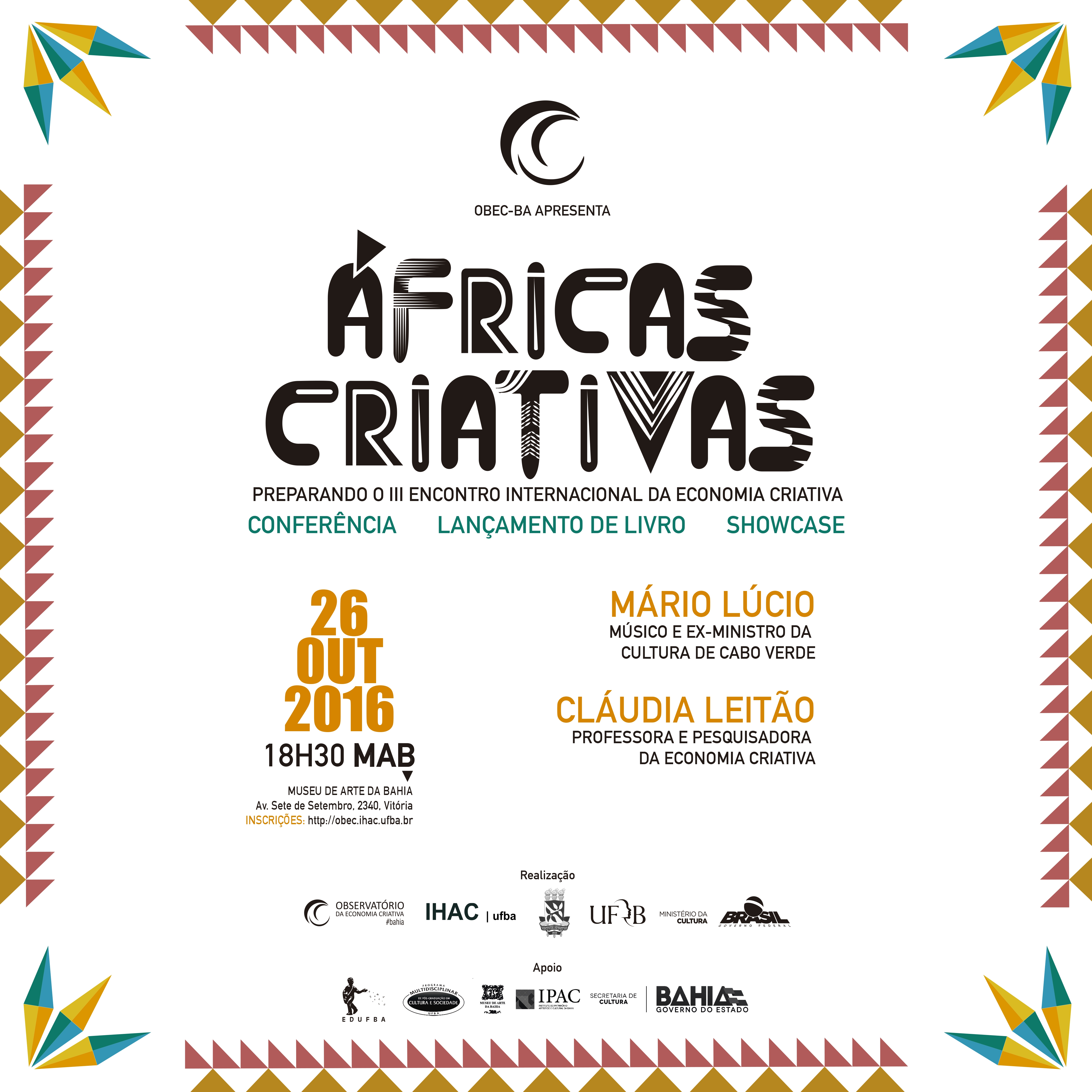 Áfricas Criativas: OBEC-BA convida Mário Lúcio Sousa, músico e ex-ministro da Cultura de Cabo Verde, para os preparativos do III Encontro Internacional da Economia Criativa