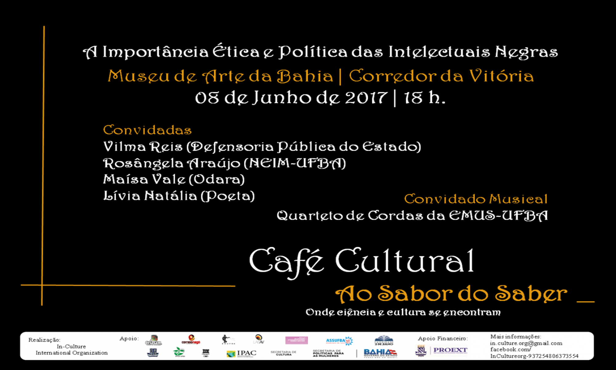 Com a participação  da UFBA, Museu de Arte da Bahia promove o evento "A Importância Ética e Política das Intelectuais Negras"