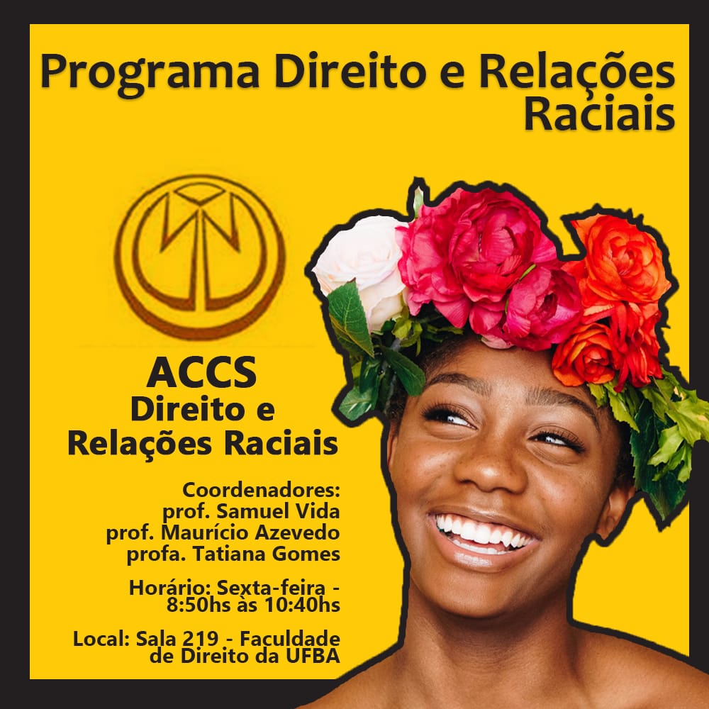 Aulas da ACCS “Direito e Relações Raciais” se iniciam no dia 31 de agosto