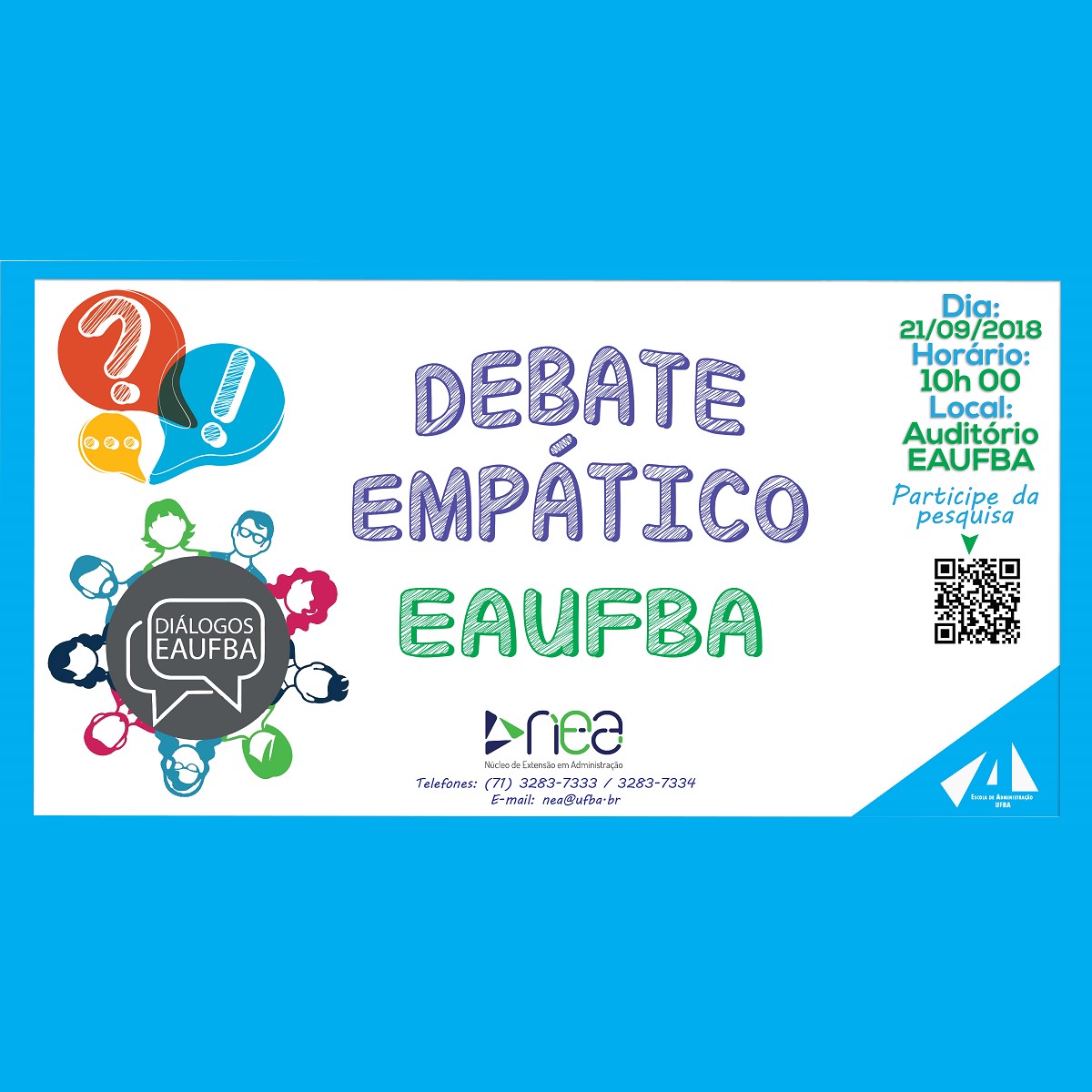 Diálogos EAUFBA promove “Debate Empático” para refletir sobre pontos de vista diferentes
