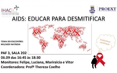Próximo encontro “HIV/AIDS: Educar para desmistificar” acontece no dia 06 de setembro