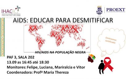 Próximo encontro “HIV/AIDS: Educar para desmistificar” acontece no dia 13 de setembro