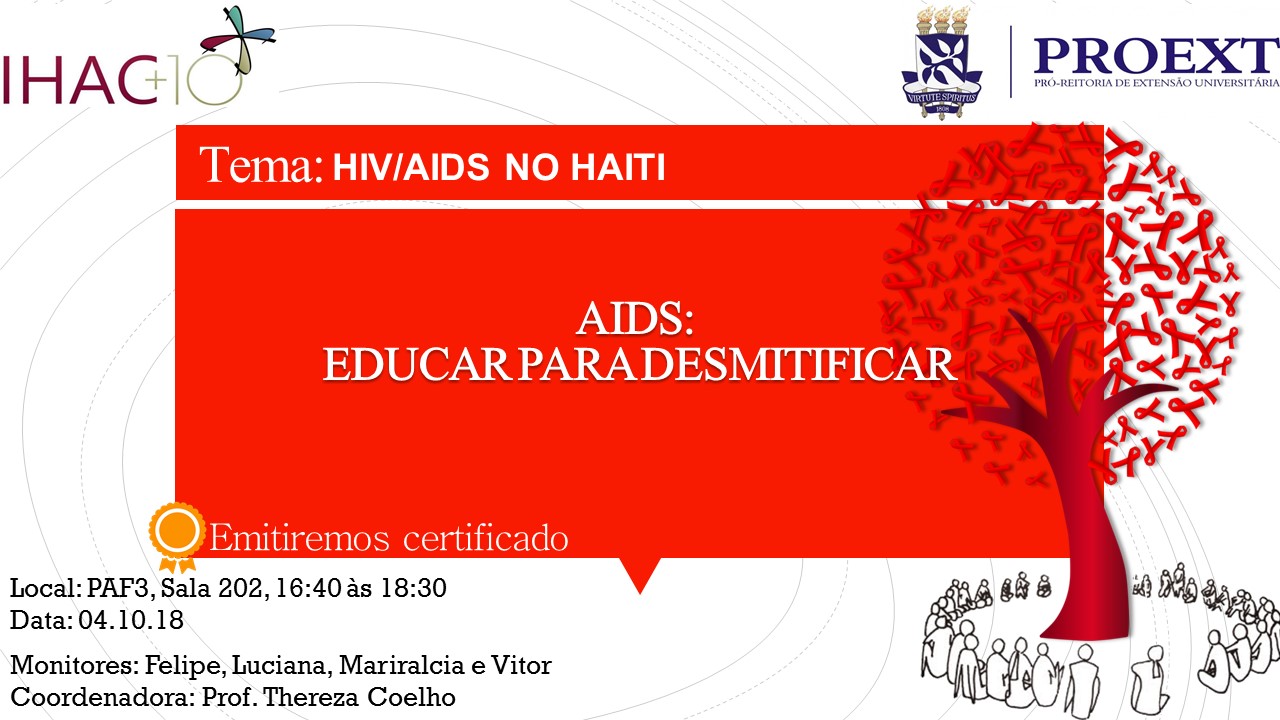 Próximo encontro “HIV/AIDS: Educar para desmistificar” ocorrerá nesta quinta-feira (04)