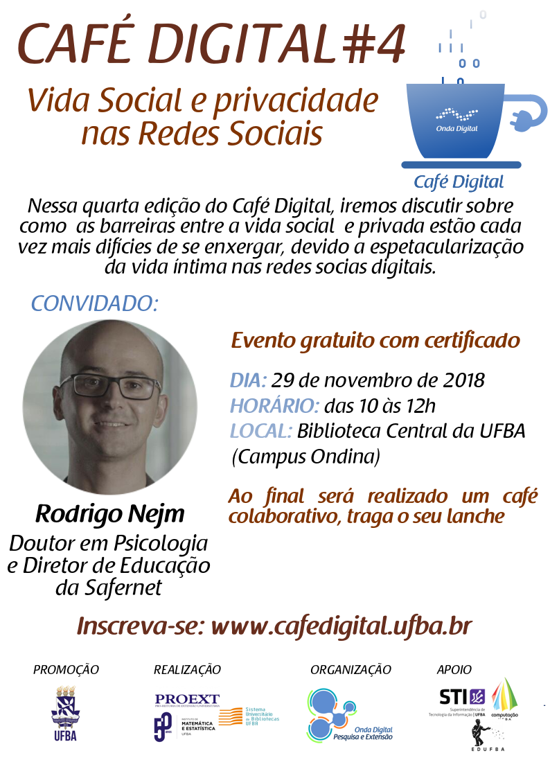 Café Digital #4 discute vida social e privacidade nas redes sociais