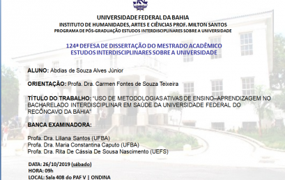 Uso de metodologias ativas de ensino-aprendizagem no Bacharelado Interdisciplinar em Saúde da Universidade Federal do Recôncavo da Bahia