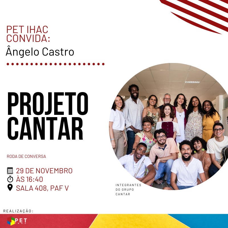 “PET IHAC Convida” recebe o Projeto CANTAR
