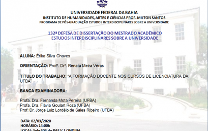 A Formação docente nos cursos de licenciatura da UFBA