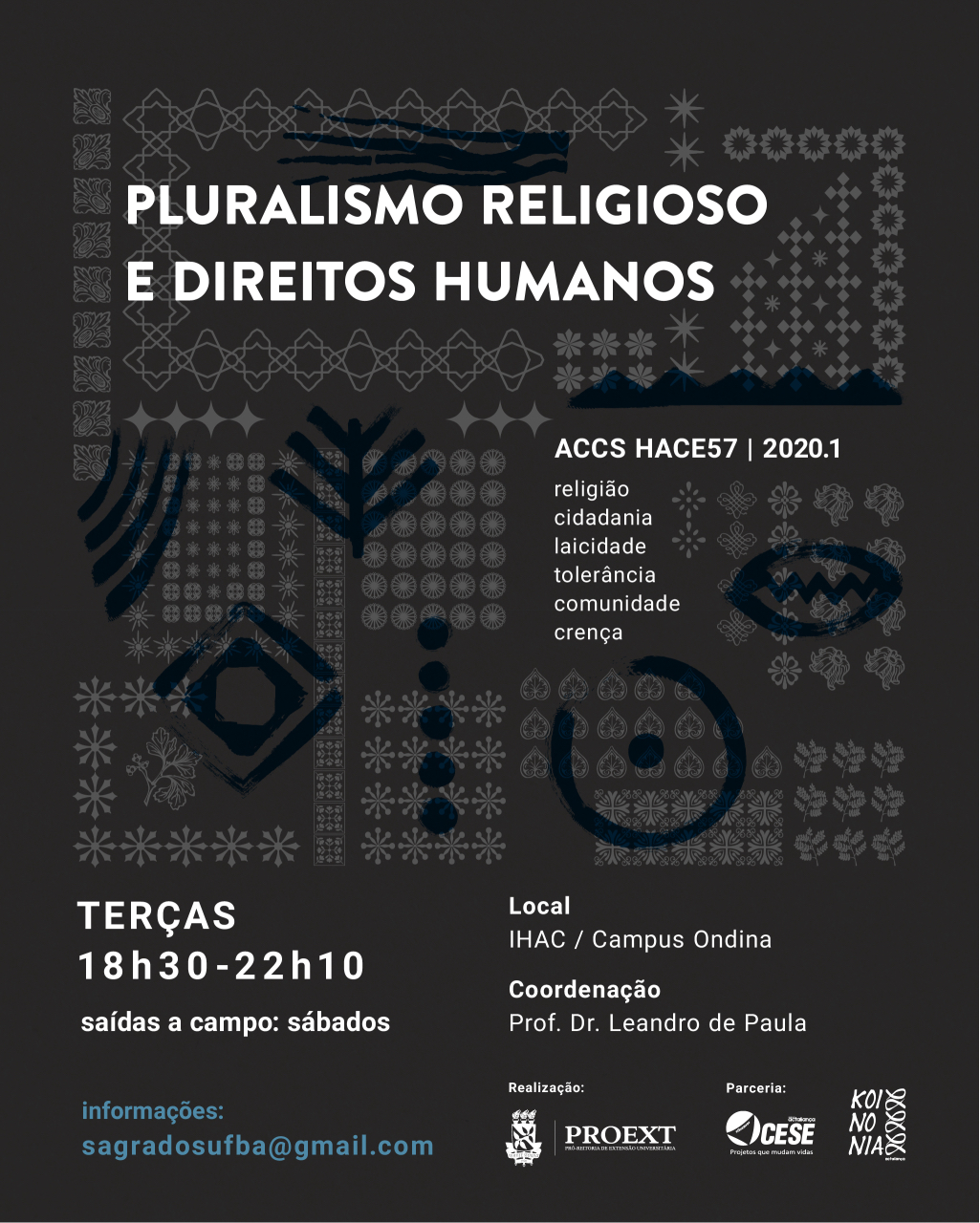 ACCS Pluralismo Religioso e Direitos Humanos divulga chamada para monitoria