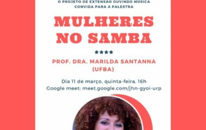Professora Marilda Santanna ministra palestra “Mulheres no Samba”