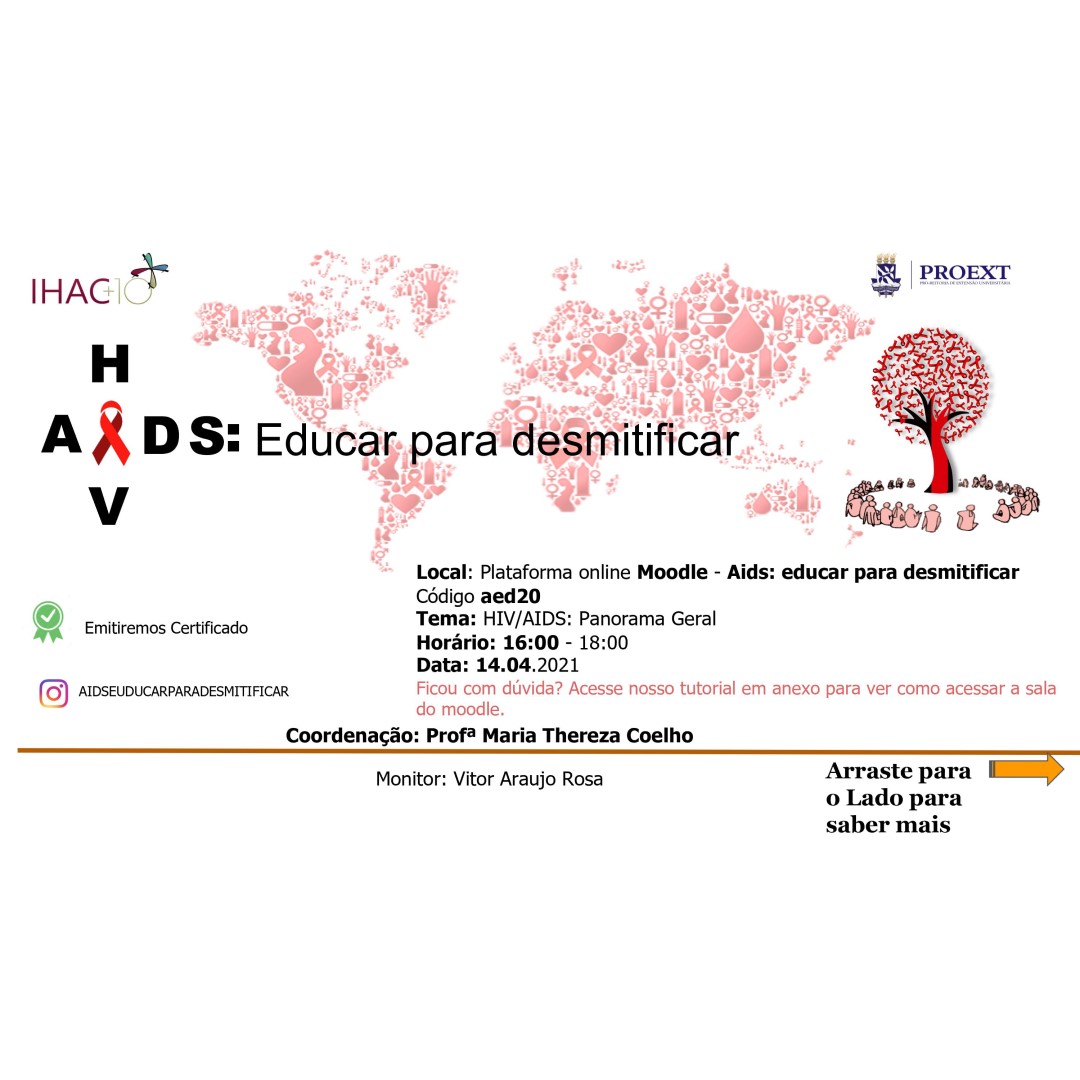 Próxima edição do projeto de extensão “HIV/AIDS: educar para desmitificar” acontece em abril