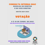Direção IHAC (2021-2025): Votação acontece nos dias 08, 09 e 10 de junho