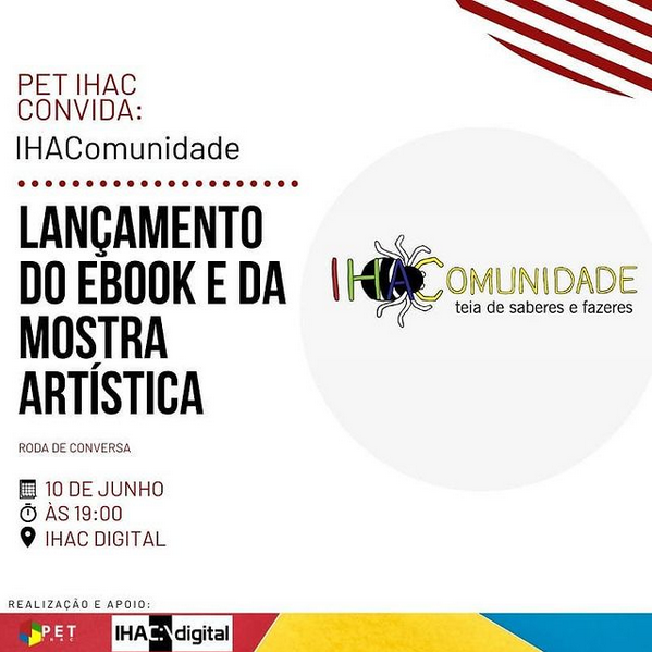 IHAComunidade: PET IHAC convida para lançamento de e-book e de Mostra Artística