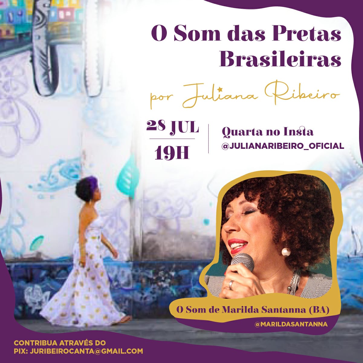 O Som das Pretas Brasileiras recebe Marilda Santanna nesta quarta-feira