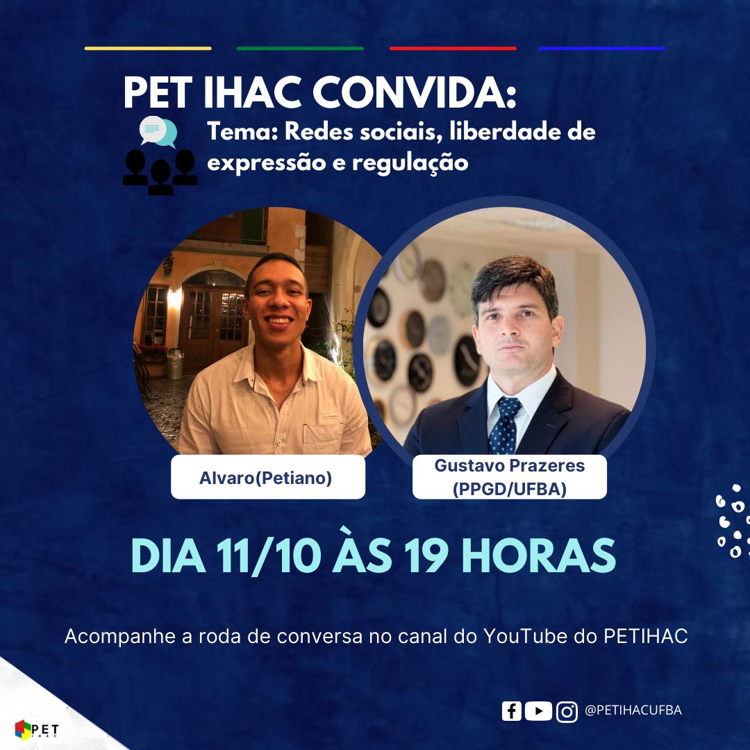 PET IHAC convida Gustavo Prazeres para conversa sobre redes sociais, liberdade de expressão e regulação