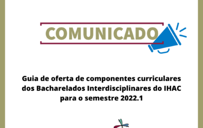 Oferta de componentes curriculares dos BI para 2022.1