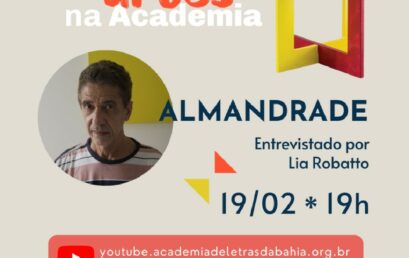 Almandrade abre a nova temporada do Sábado das Artes na ALB, com transmissão no IHAC Digital