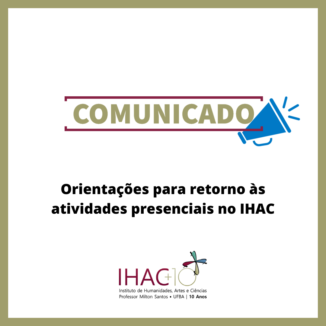 Orientações para retorno às atividades presenciais no IHAC