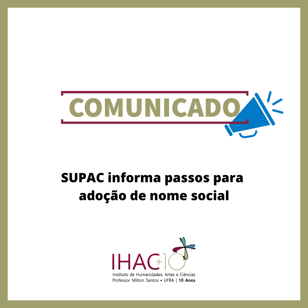 SUPAC informa passos para adoção de nome social