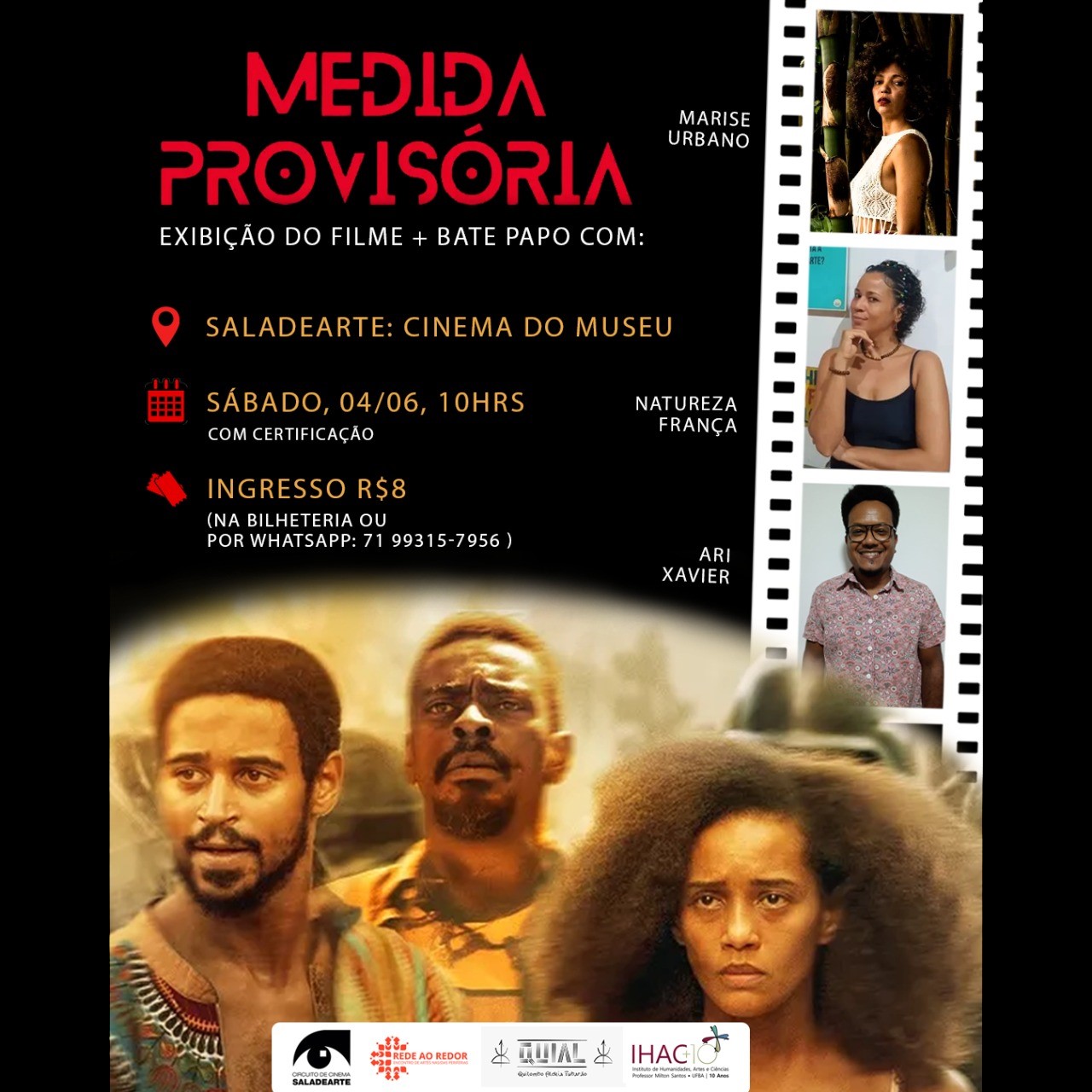 Rede ao Redor, Quilombo Aldeia Tubarão (QUIAL) e Saladearte promovem sessão do filme Medida Provisória
