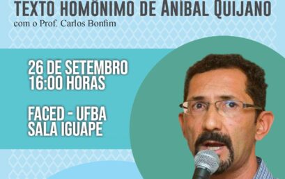 Professor Carlos Bonfim ministra palestra na FACED-UFBA sobre colonialidade e poder