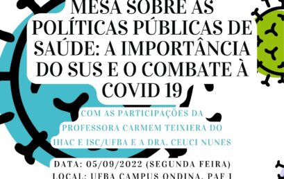 Coletivo docente Estudos sobre a Contemporaneidade realiza mesa sobre importância do SUS e combate à COVID 19