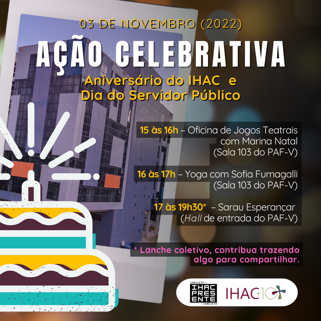 IHAC comemora 14 anos de fundação com ação celebrativa também para o Dia do Servidor Público