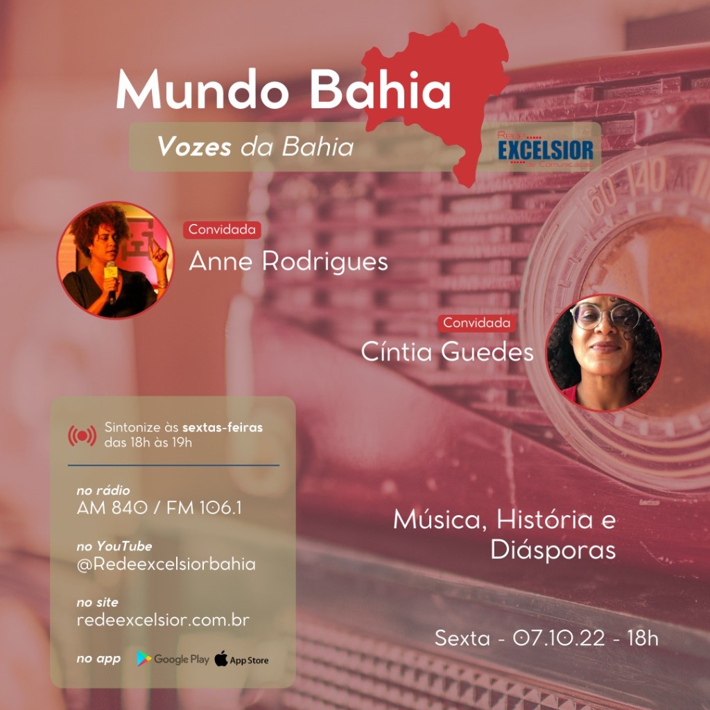 Programa Mundo Bahia discute música, história e dimensões afrodiaspóricas das artes nesta sexta-feira (07)