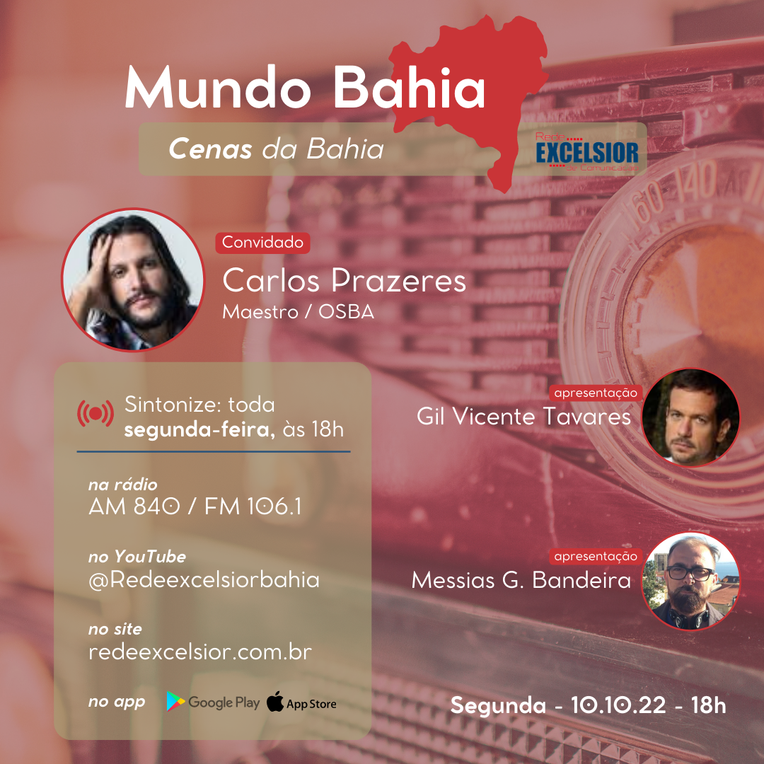 Programa Mundo Bahia recebe o maestro Carlos Prazeres da OSBA