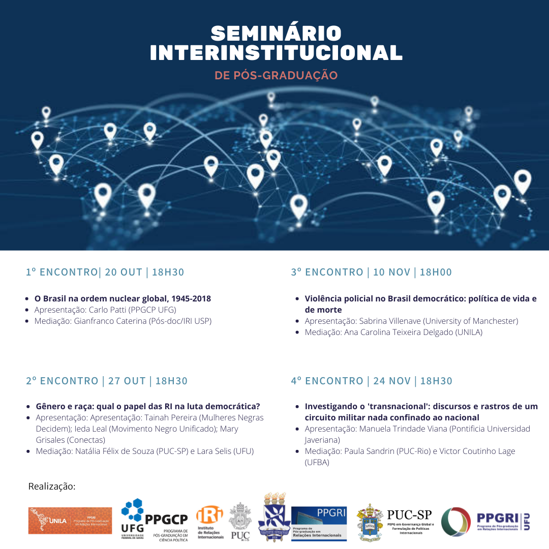 Seminário Interinstitucional de Pós-Graduação acontece em outubro e novembro com transmissão no IHAC Digital