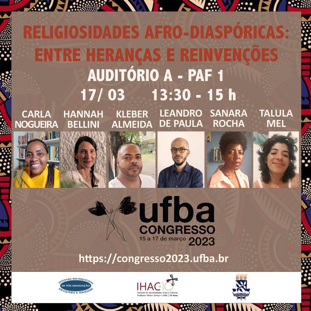 #CongressoUFBA2023 | Religiosidades Afrodiaspóricas: entre heranças e reinvenções