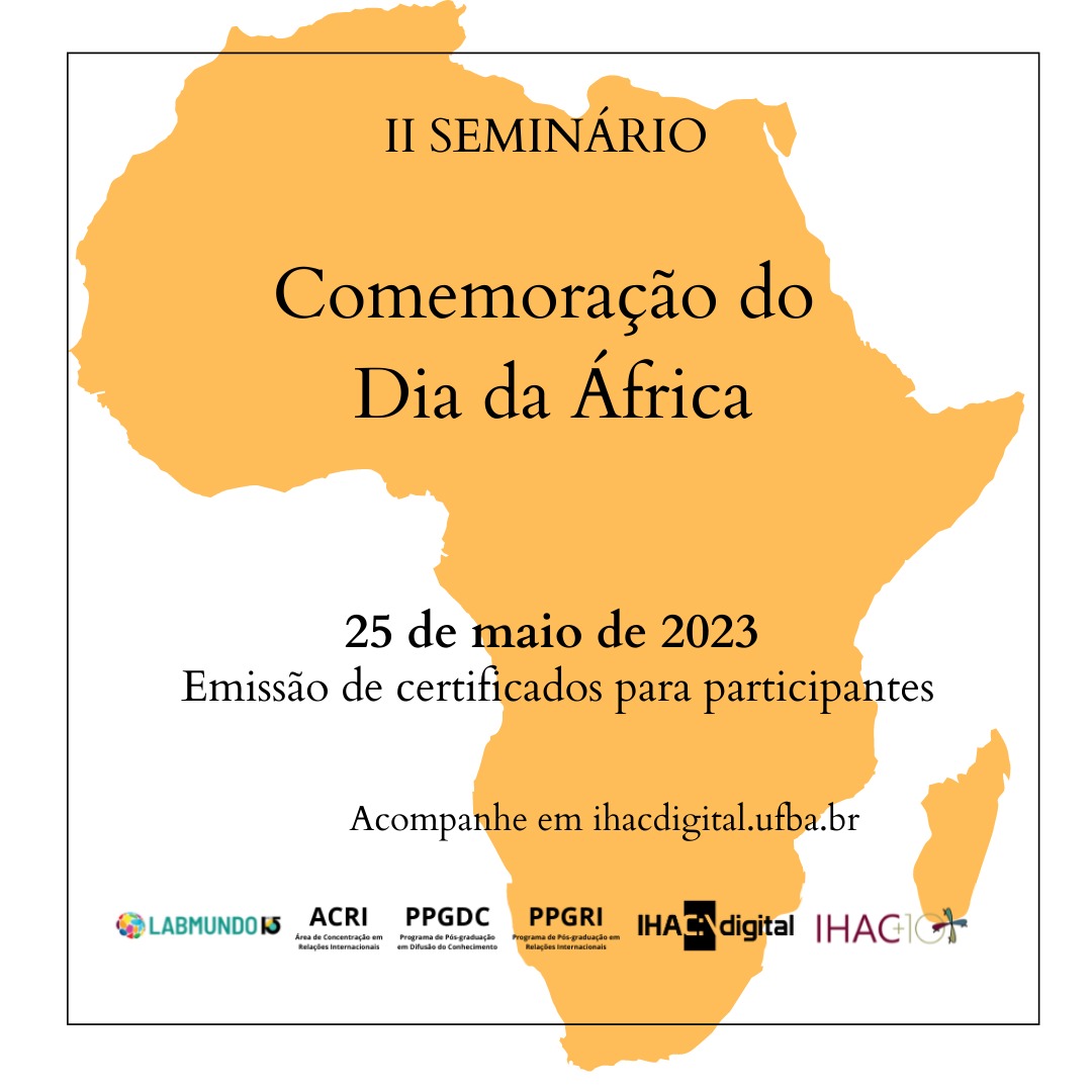 LabMundo realiza II Seminário de Comemoração do Dia da África no dia 25 de maio