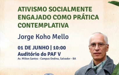 Em evento organizado pelo IHAC e pelo ISC, Jorge Koho Mello fala sobre ativismo e prática contemplativa