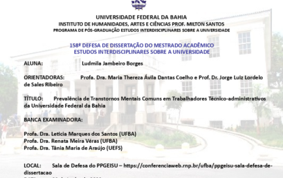 Prevalência de Transtornos Mentais Comuns em Trabalhadores Técnico-administrativos da Universidade Federal da Bahia