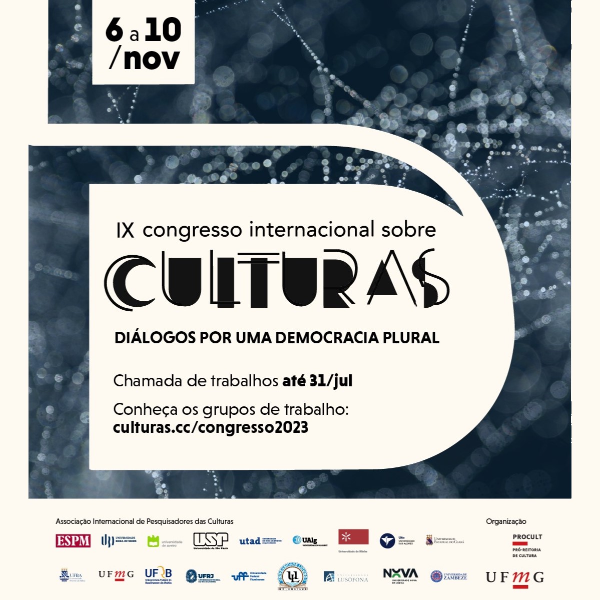 IX Congresso Internacional sobre Culturas prorroga prazo para seleção de trabalhos até 31 de julho