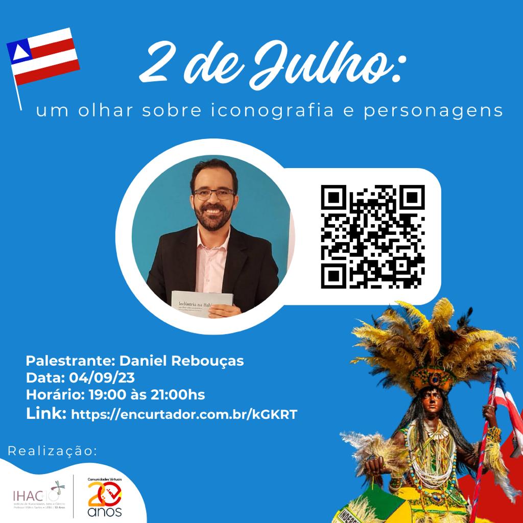 Rede de Pesquisa Comunidades Virtuais convida para palestra com historiador Daniel Rebouças