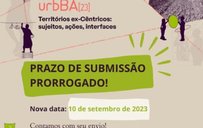 urbBA[23] prorroga submissões de trabalhos até 10 de setembro