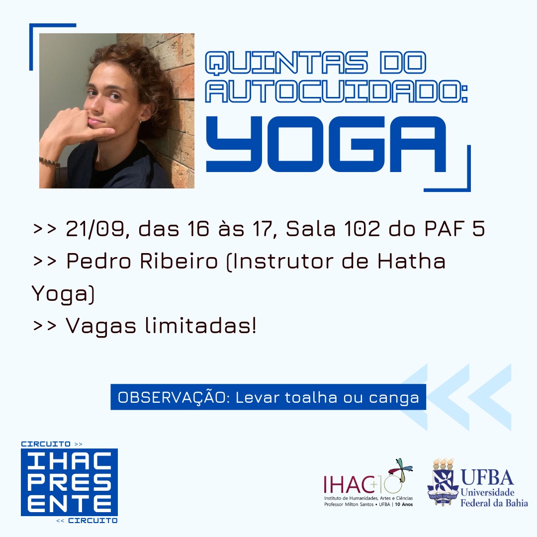Abertas as inscrições para Aula de Yoga no dia 21 de setembro no IHAC