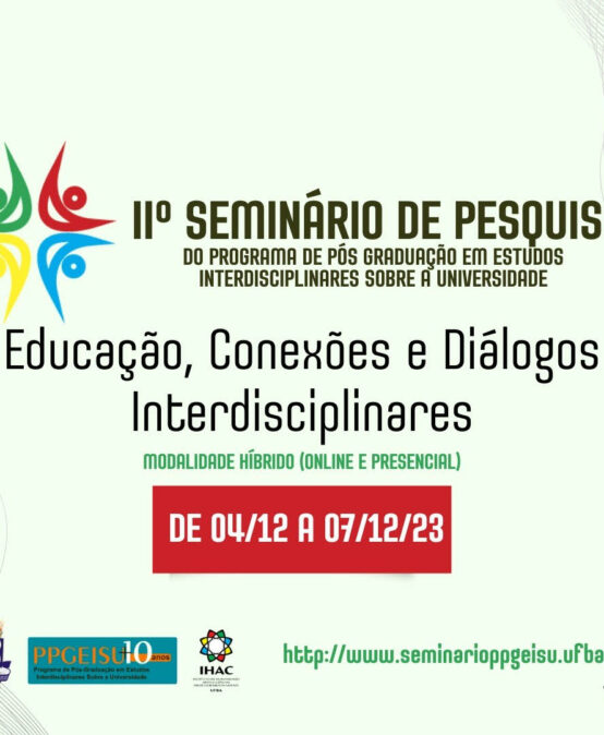 II Seminário de Pesquisa do PPGEISU acontece de 04 a 07 de dezembro de forma híbrida