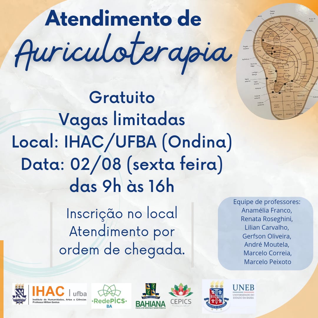 RedePICS Bahia realiza Atendimento de Aurículoterapia gratuito no IHAC