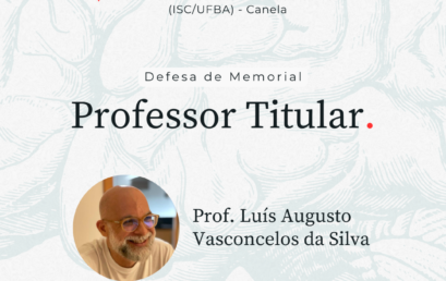 Convite para Sessão Pública de Defesa de Memorial do Prof. Luís Augusto Vasconcelos da Silva para promoção à Classe de Professor Titular