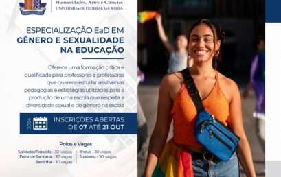 Curso de Pós-Graduação EaD em Gênero e Sexualidade na Educação recebe inscrições até 21 de outubro