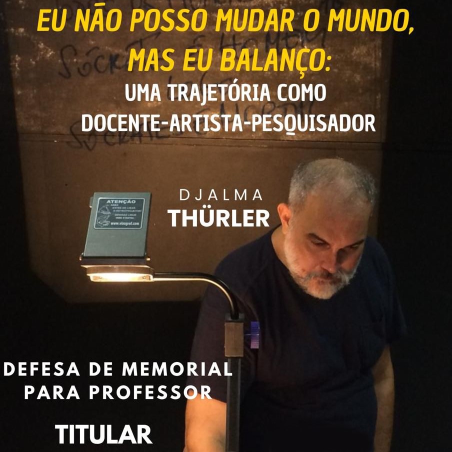 Convite para Sessão Pública de Defesa de Memorial do Prof. Djalma Thürler para promoção à Classe de Professor Titular