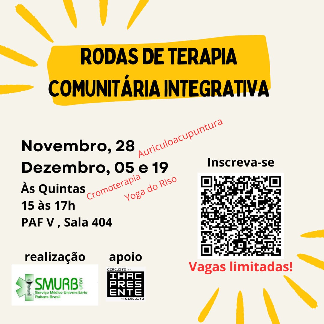 Próxima edição da Roda de Terapia Comunitária Integrativa acontece no dia 28 de novembro