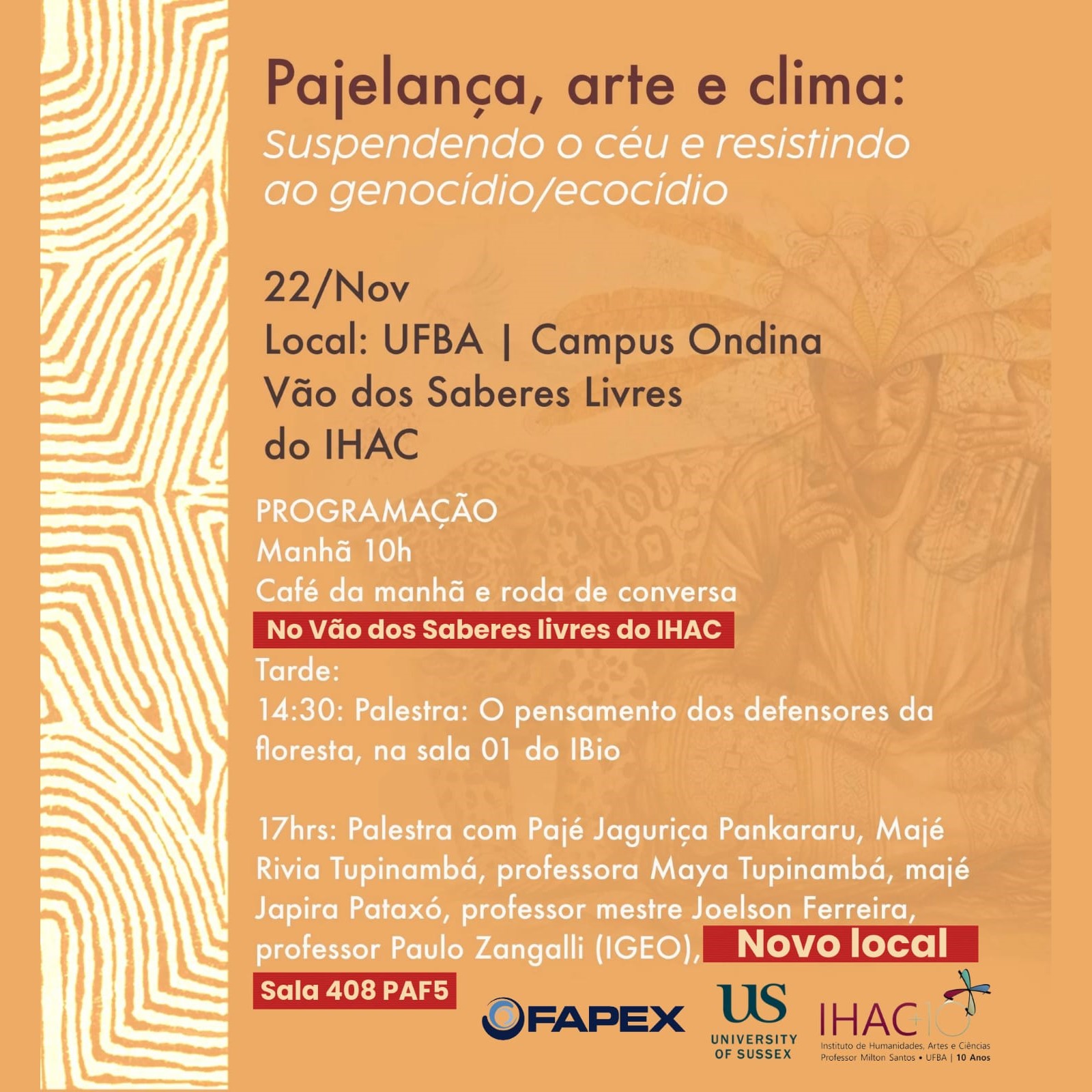 Grupo de Ecologias Políticas realiza seminário sobre pajelança, arte e clima