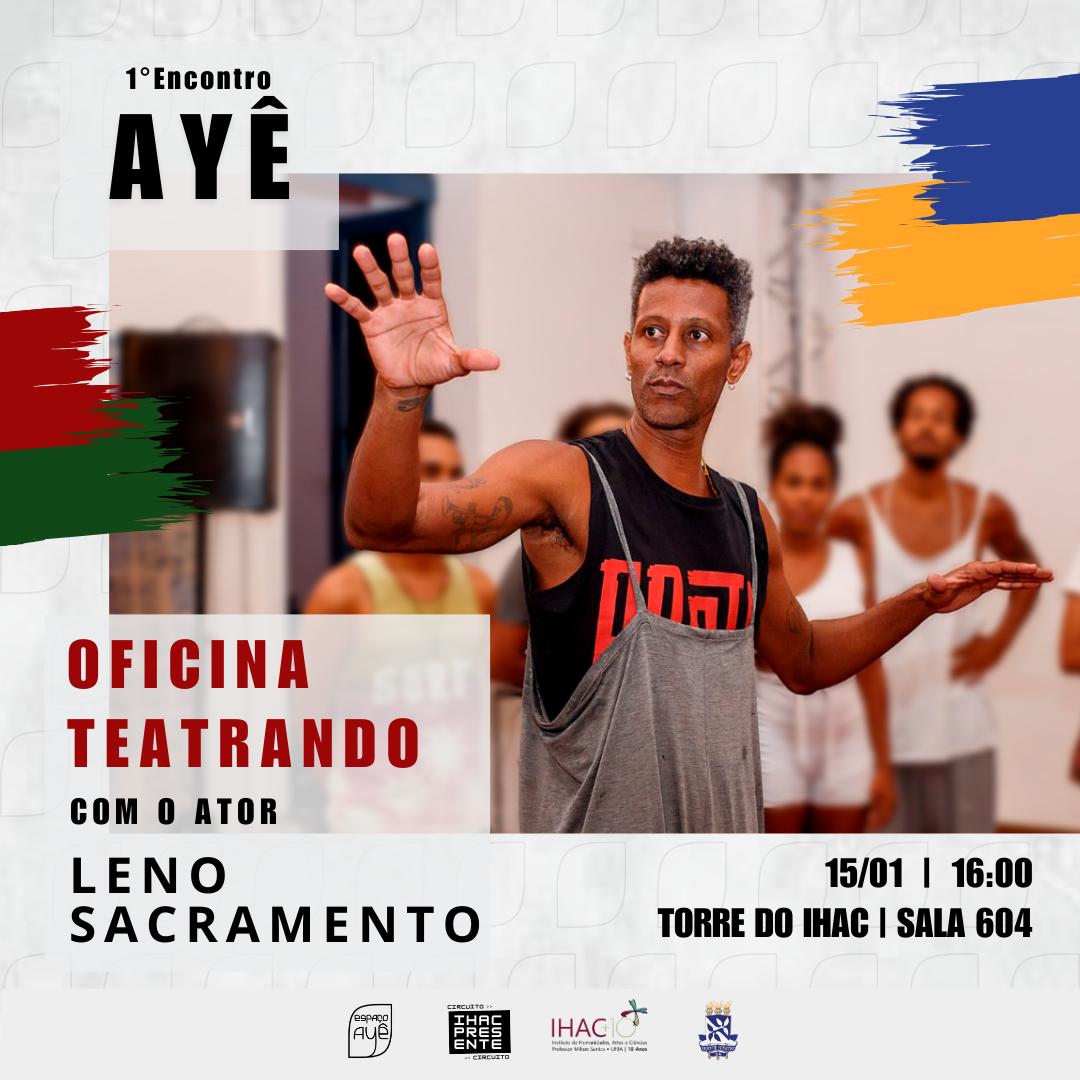 Espaço Ayê recebe Leno Sacramento para oficina “Teatrando com Leno Sacramento”