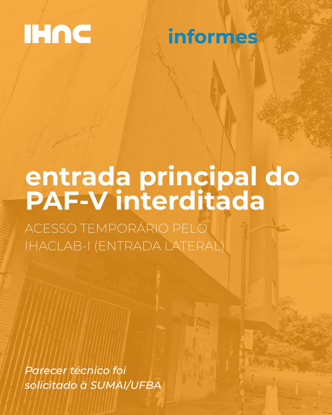 Entrada principal do PAF-V é interditada por medida de segurança