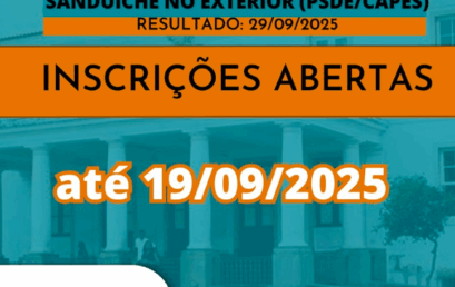 Publicado edital para seleção de bolsistas no âmbito do Programa de Doutorado Sanduíche no Exterior (PDSE/CAPES)